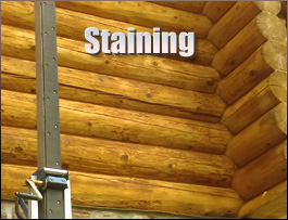  Barren Springs, Virginia Log Home Staining